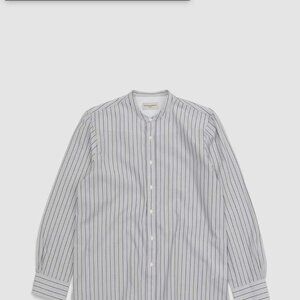 OFFICINE GÉNÉRALE | Gaston Grandad-Collar Cotton-Poplin Shirt